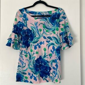 Lilly Pulitzer Lula Top pink tropics sweet pea